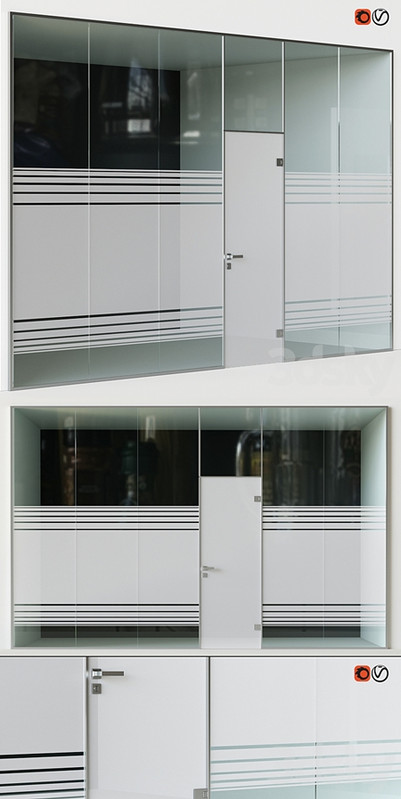 Glass office partitions Doors